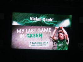 My last game in green: 42.500 Fans sagen „Bye Bye ...